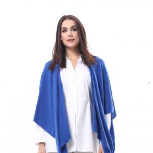 Blaues Wollcape