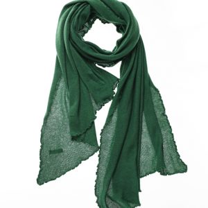 Kuscheliger Strickschal in lodengrün