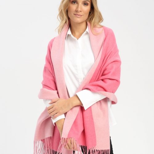 Wollschal in pink und perle