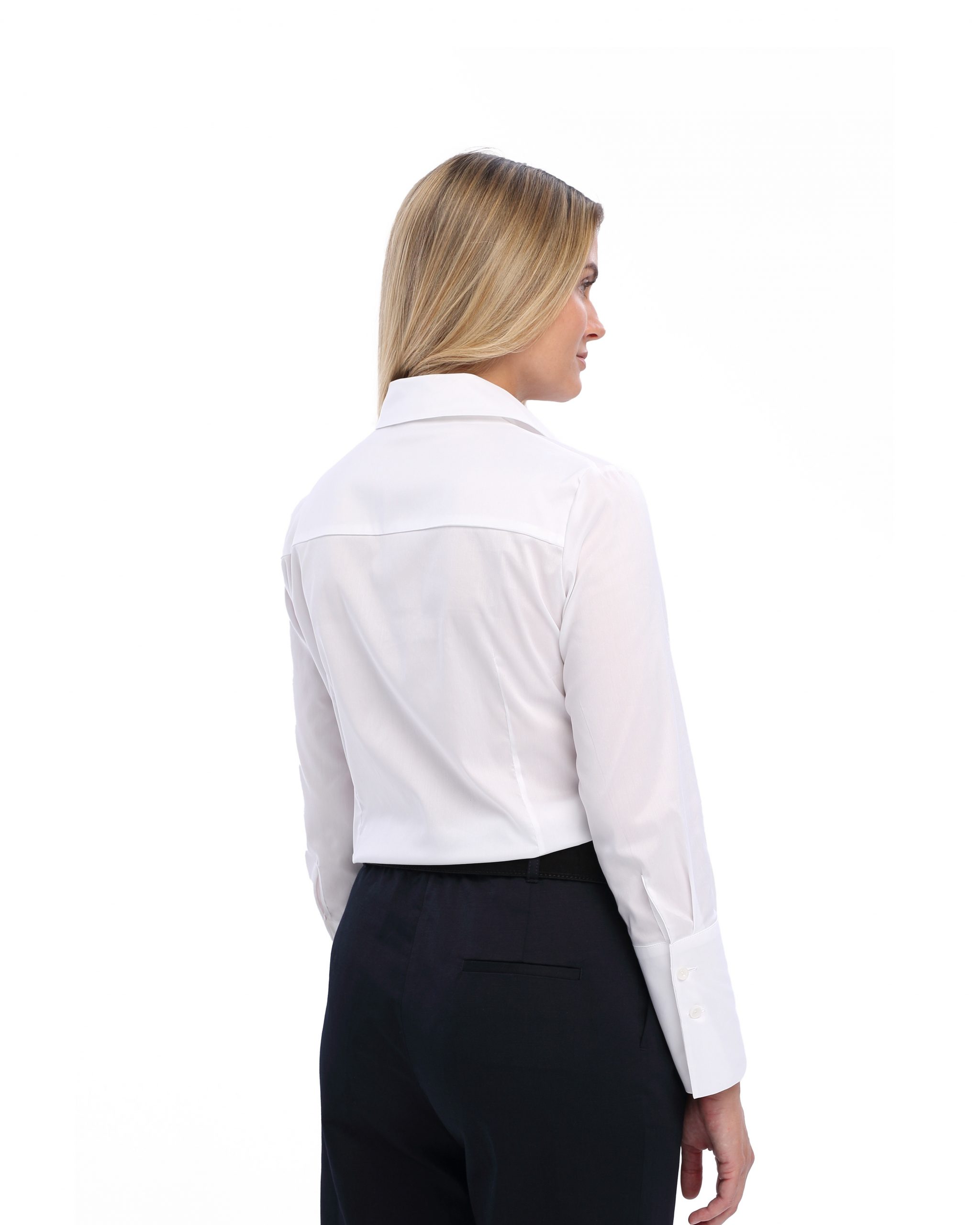Weisse Bluse aus Baumwolle mit Elasthan