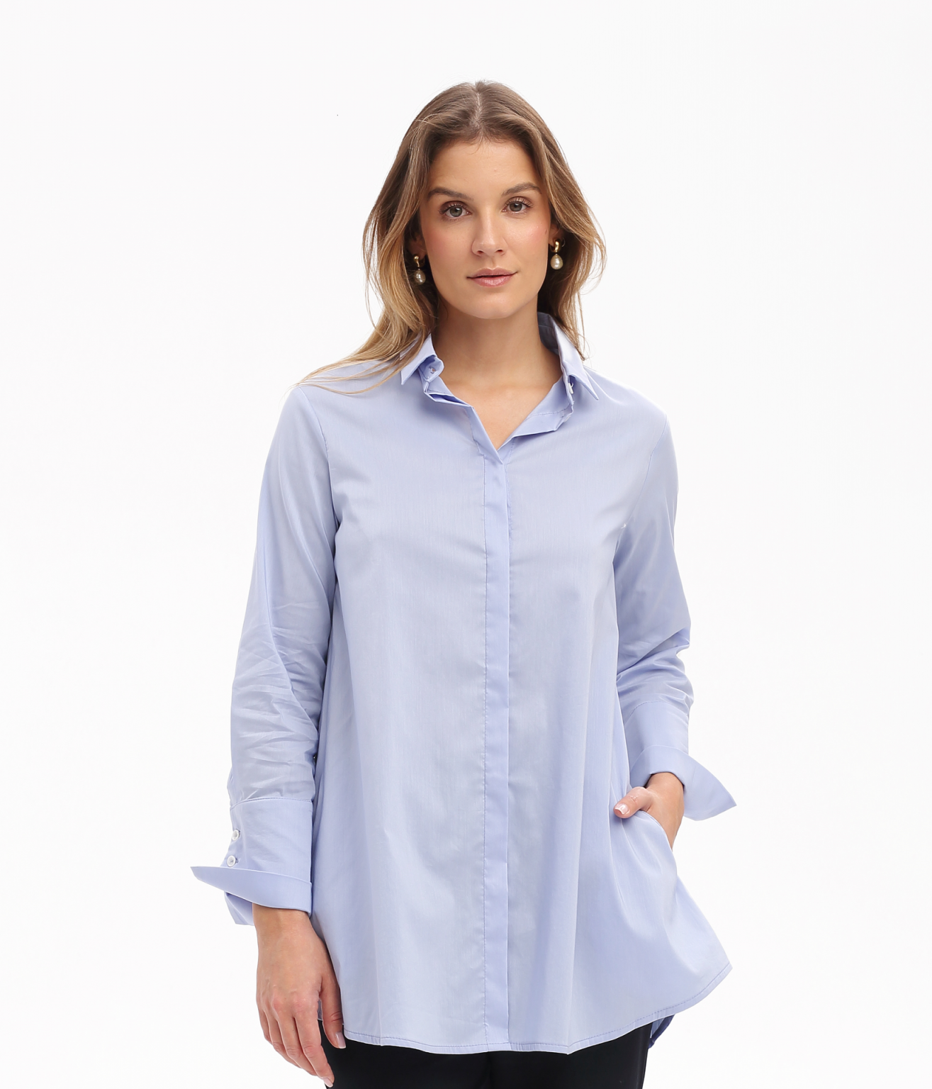 Bluse Lauren taubenblau