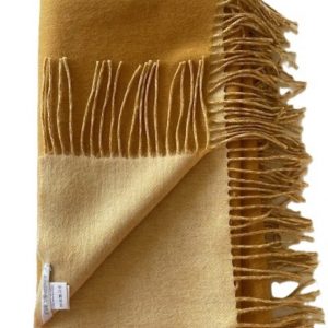 Wollschal Lech in ocker