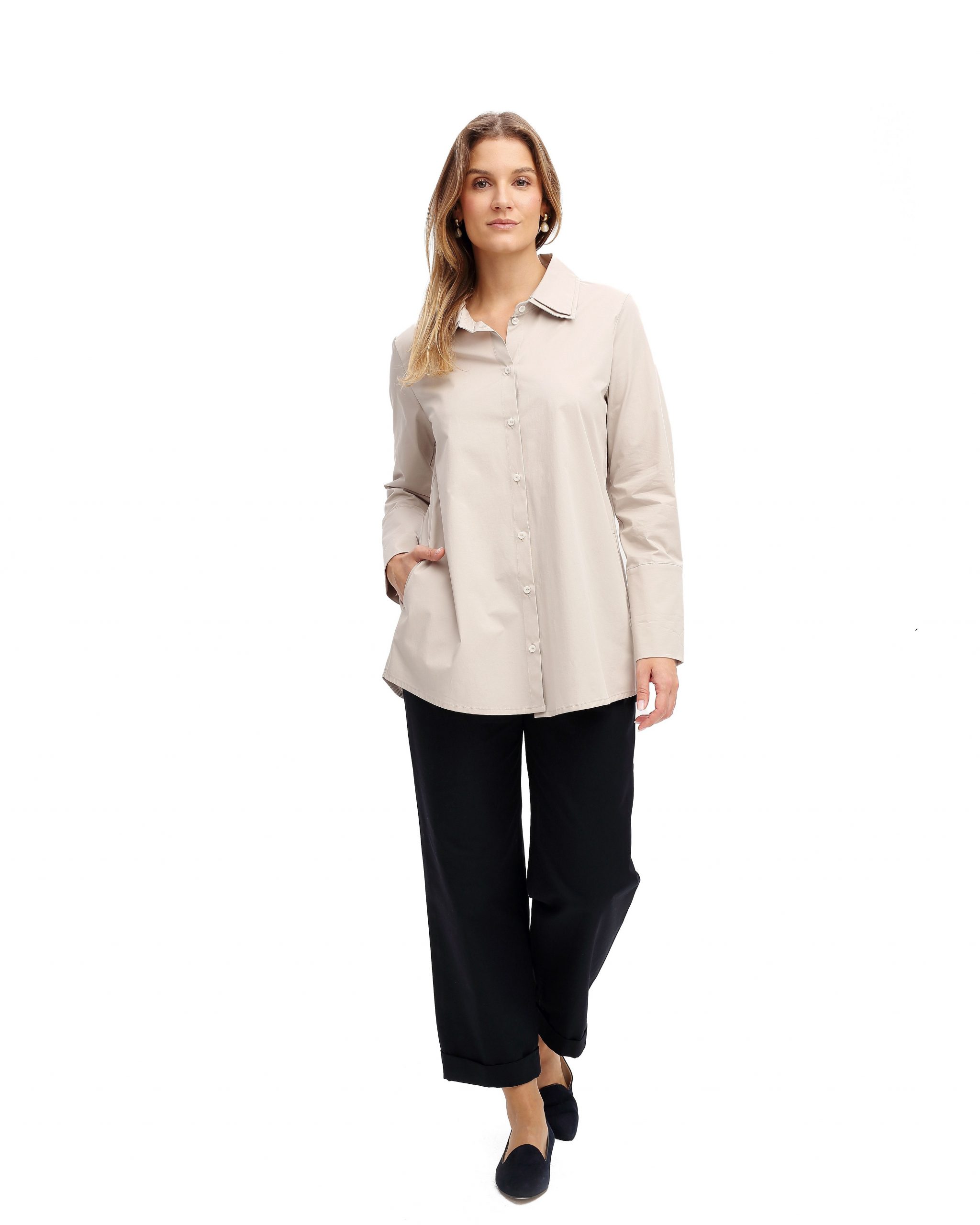 Bluse in beige