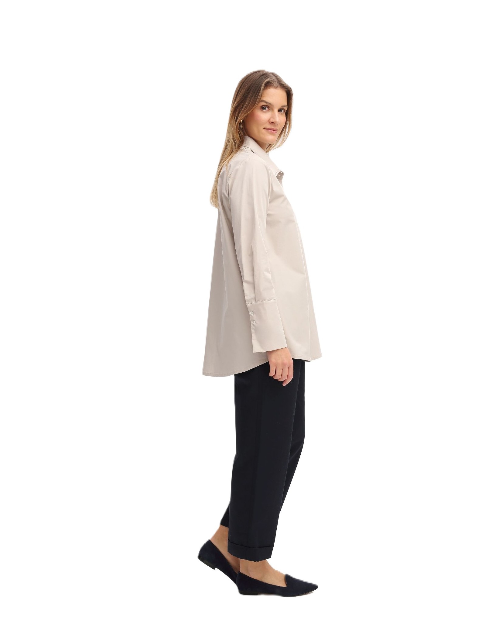 Bluse in kitt