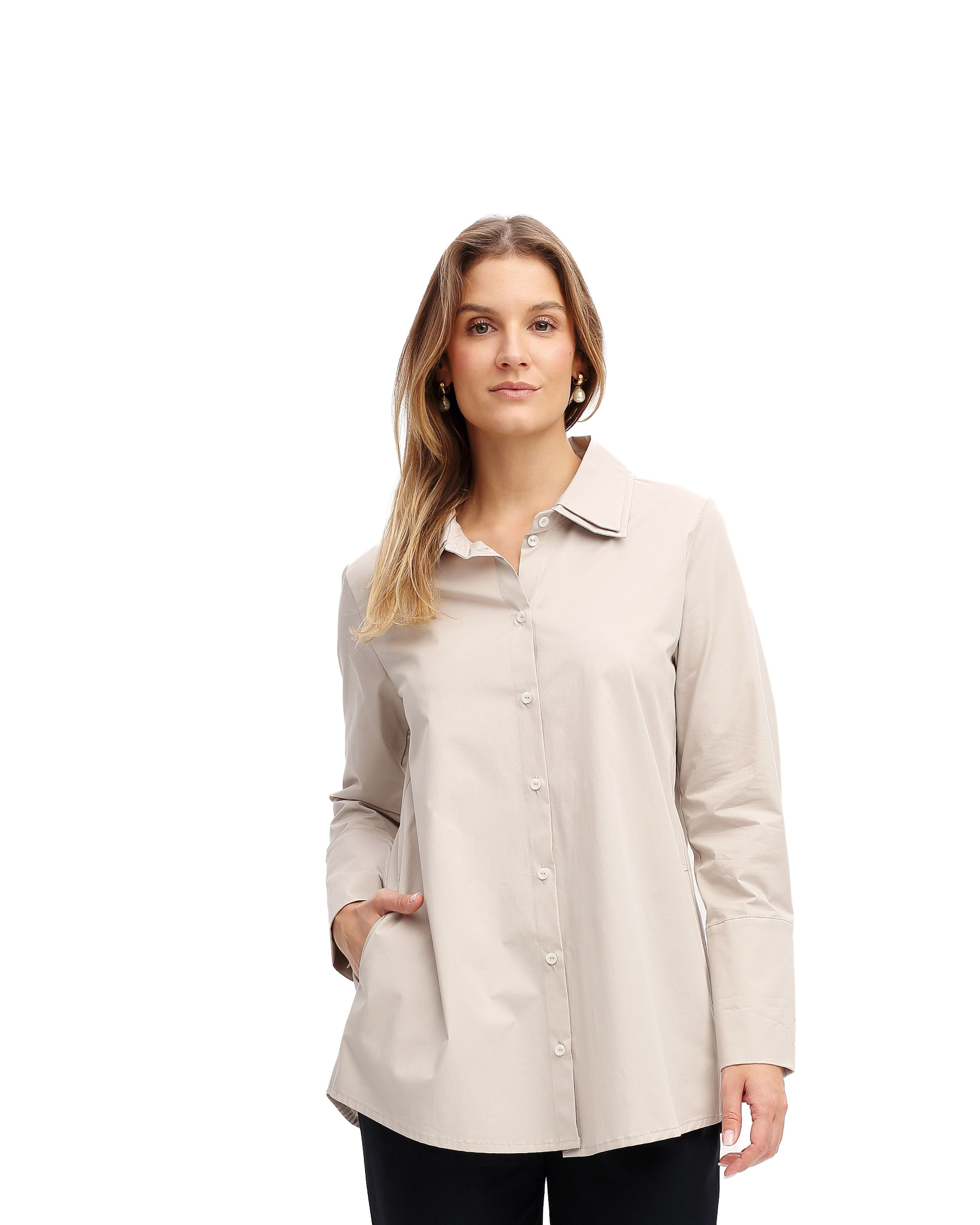 Bluse in beige