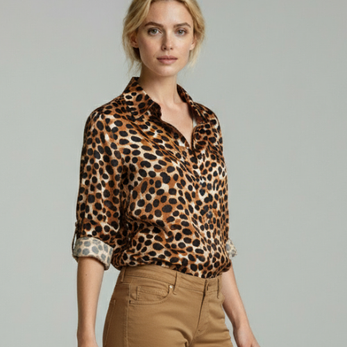 Seidenbluse in ocker